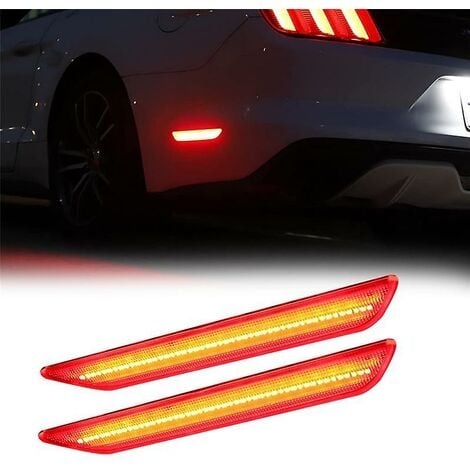 1 Paar klare Linse, rote LED-Rückseitenmarkierungsleuchte für - 2015–2022,  ersetzen Sie den hinteren Stoßstangen-Blinker