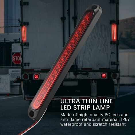 LBBJHVA Universal Bremsleuchte Mit 5 LED - Hochmontierte 3. Bremsleuchte Für Auto