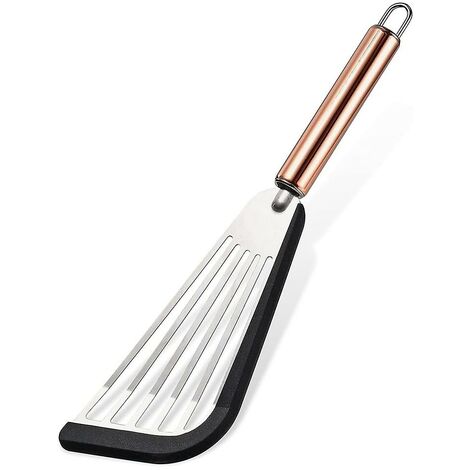 Fischspachtel mit Silikonrand, Silikon-Fischspachtel, hitzebeständiger Fischwender-Spatel, Fischspachtel