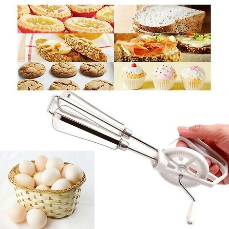 2 Edelstahl-Eierschläger Im Set – Manueller Multifunktionsmixer Mit Einzel- & Doppelspule, Antihaftbeschichtet, Perfekt Für Backen & Kochen – Silber