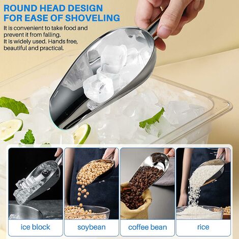 ETUCYNG Edelstahl Schaufel 25cm - Lebensmittelecht Für Lebensmittel & Tierfutter