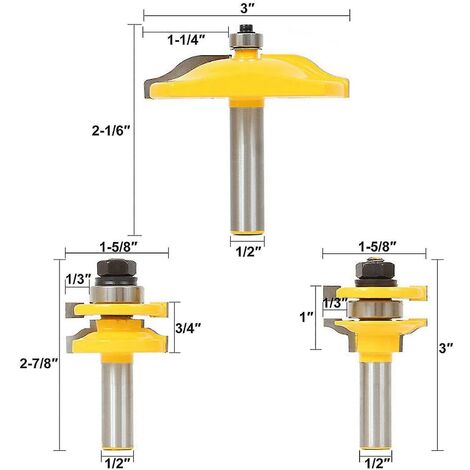 Yonico Gerade Oberfräser – 13/32 Zoll Durchmesser, 1 Zoll Schnitthöhe, 1/4-Zoll-Schaft, Für CNC & Handfräsen