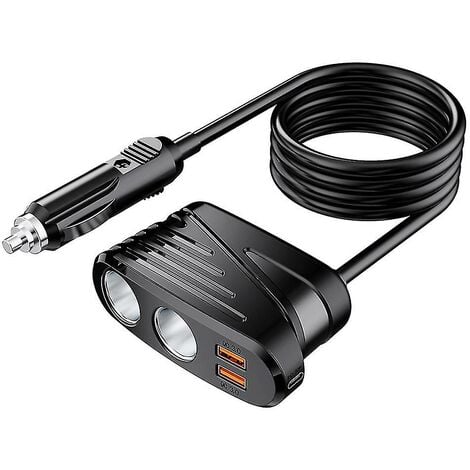 Auto-Ladegerät Adapter, 30w USB C Auto-Ladegerät, Mini 2.4a USB-Adapter mit  LED-Spannungsanzeige, 12w USB & 18w Pd 12V Autoladegerät Adapter (schwarz)