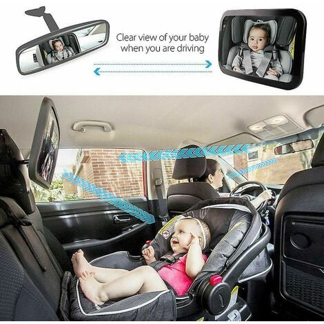 Baby-Auto-Rückspiegel mit Blick auf die Rückseite