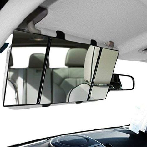 Auto 3 Abschnitte Klappbarer Kosmetikspiegel, verstellbarer Auto-Sonnenschutzspiegel,  dekorativer Innenspiegel für das Auto