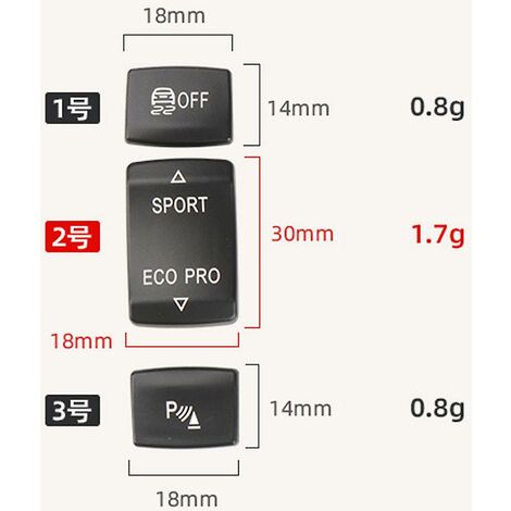 Innenkonsole Pro Schalter Taste ESP Antislip -Radarsensor für - F20 F22 F35  Schwarz ESP-Schalter
