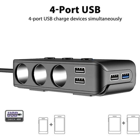 MINKUROW 12V/24V USB-Autoladegerät, Dual QC3.0, Schnellladung