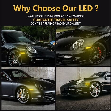 LED FRONTBLINKER + LED STANDLICHT + LED NEBELSCHEINWERFER für Porsche 911  997