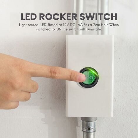4 X 12v Led Illuminated Rocker On-off Toggle Spst Switch Dash