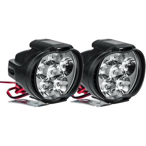 2 Stück 6 LED-Motorrad-Licht-Scheinwerfer-Baugruppe 10 W 1000 lm Universal-Scooter-ATV-Nebel 6000 K weißes Auto