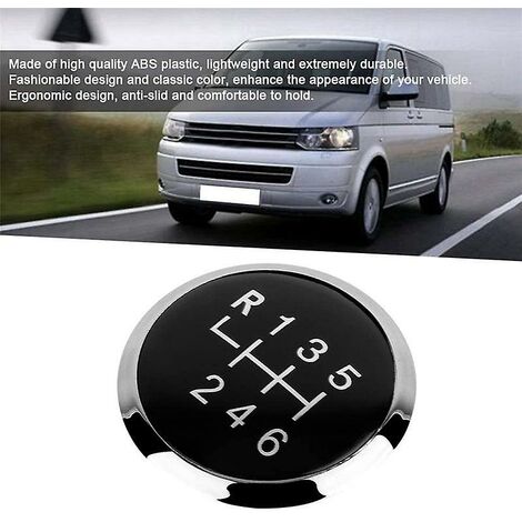 Headerbs Schaltknauf Abdeckung - Für VW T5 T5.1 6-Gang Schwarz-Silber