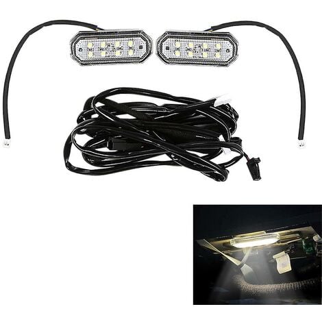 2 Stück Auto-LED-Fußlicht, Umgebungslicht, dekoratives Licht, spezielle  Lampe, weiß für Y