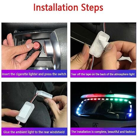 RGB-Streamer-Auto-Windschutzscheiben-LED-Innenbeleuchtung mit Musik-Rhythmus -Flash-Auto-Rücklicht
