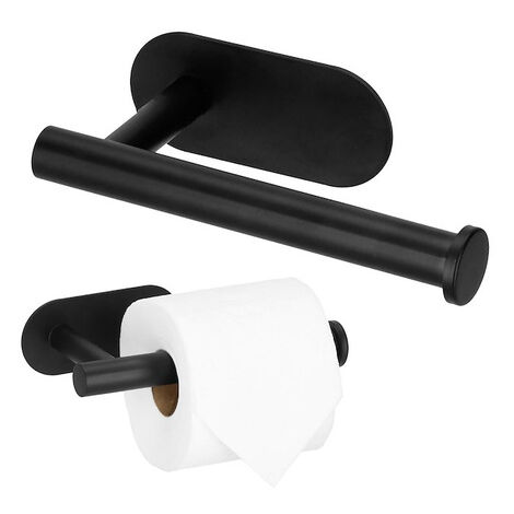 Porta Carta Igienica In Bamb&ugrave; Con Ripiano - Adesivo O A Vite, Acciaio Inox, Per Bagno