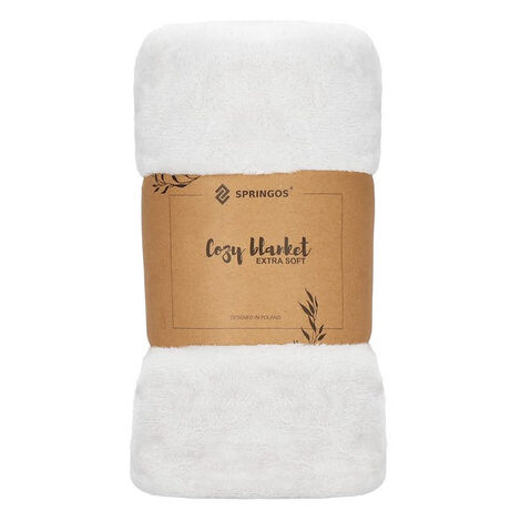 Coperta Morbida In Pile 220x240 Cm - Motivo Chevron Beige Per Divano, Letto O Campeggio