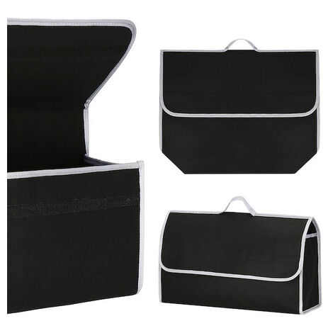 MINKUROW Rete Portaoggetti per Bagagliaio Auto, [4 Pezzi 60x25cm] Organizer  Tascabile per Bagagliaio Auto, Borsa Rete