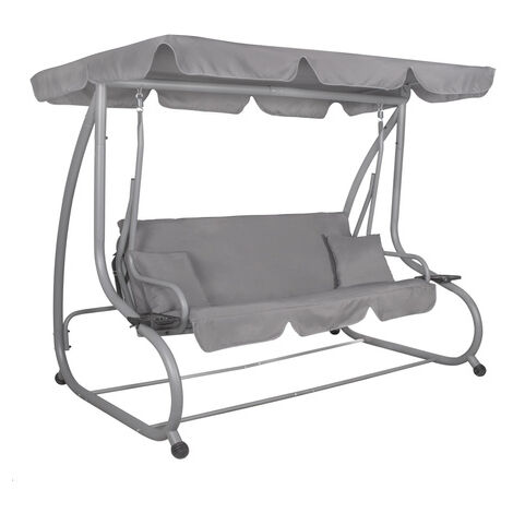 Altalena Da Giardino 2 Posti - Con Tetto Regolabile, Schienale Traspirante, Carico 240kg, 152x112x165cm - Foto 9