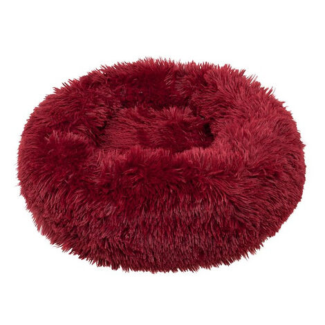 Dog bed 40cm, red plush bedding - Letto per cani di 40 cm, cuscino