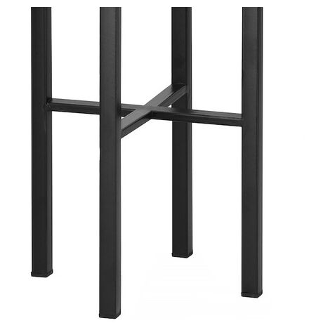 DanDiBo Supporto Per Piante Metallo Nero Quadrato 100 Cm 96589 Tavolino Alto Sgabello Per Fiori Portapiante Design Moderno 84741218