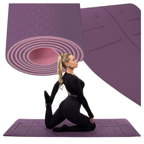 Tappetino antiscivolo yoga e Fitness - MAT-E50 VIOLA