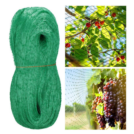 Rete Antiuccelli Per Laghetti - Maglia 15 Mm, Verde, 10x4 M - Protezione Per Pesci E Piante