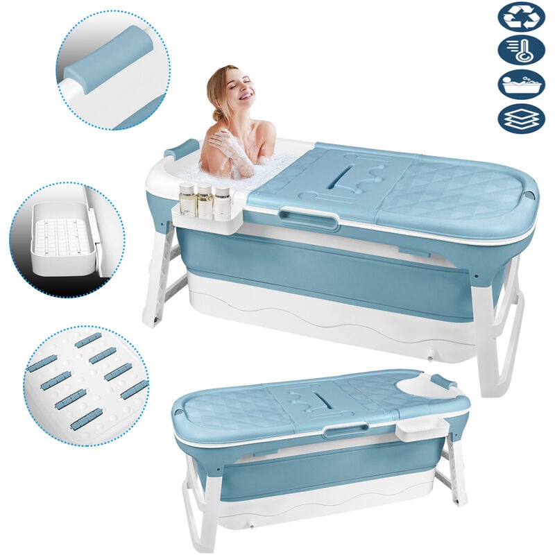 YUENFONG Baignoire pliable pour adulte XXL 148 x 62 x 53 cm, Baignoire  portable avec Couvercle amovible pour petite salle de bain - Cdiscount  Puériculture & Eveil bébé