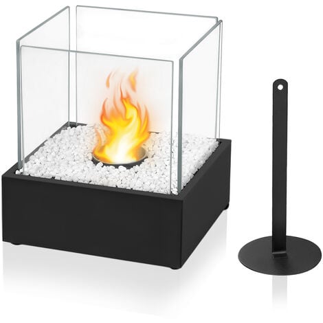 Klarstein Cheminee Bioethanol, Cheminée Bioéthanol pour l'Intérieur,  Cheminée au Bioéthanol avec Une Durée de Combustion de 4 à 6h, Inodore et  sans Fumée, Cheminee Ethanol 2,2kW, 25x25x40cm : : Bricolage