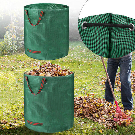 4x Sacs de jardin 500L 50 kg sac de déchets ordures végétaux tissu renforcé  pliable hydrofuges