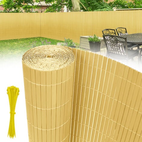 Brise-vue Canisse PVC pour jardin balcon terrasse, Vert(90 x 500