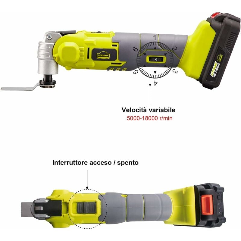 Outil Rotatif Multifonction Sans Fil - 5000-18000 tr/min