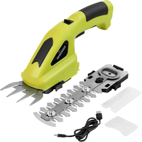 DEWINNER 2 en 1 Cisailles à Gazon, Batterie 3.6V, Cisaille à Gazon avec 2 Lames, Cisaille de Jardin pour Couper Les Haies, Les pelouses, Largeur/Longueur de Coupe 10cm/15cm, Comprend Un Chargeur (1/5)