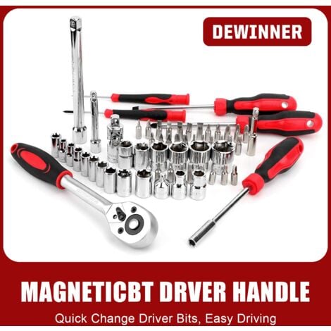 DEWINNER Boîte à Outils Complete 325 Pièces, Caisse a Outils avec Boîte, Portable Outils avec Boîte Résistante à Tiroirs, Outil Multifonction Parfait pour Réparation Dommestique ou de Travail