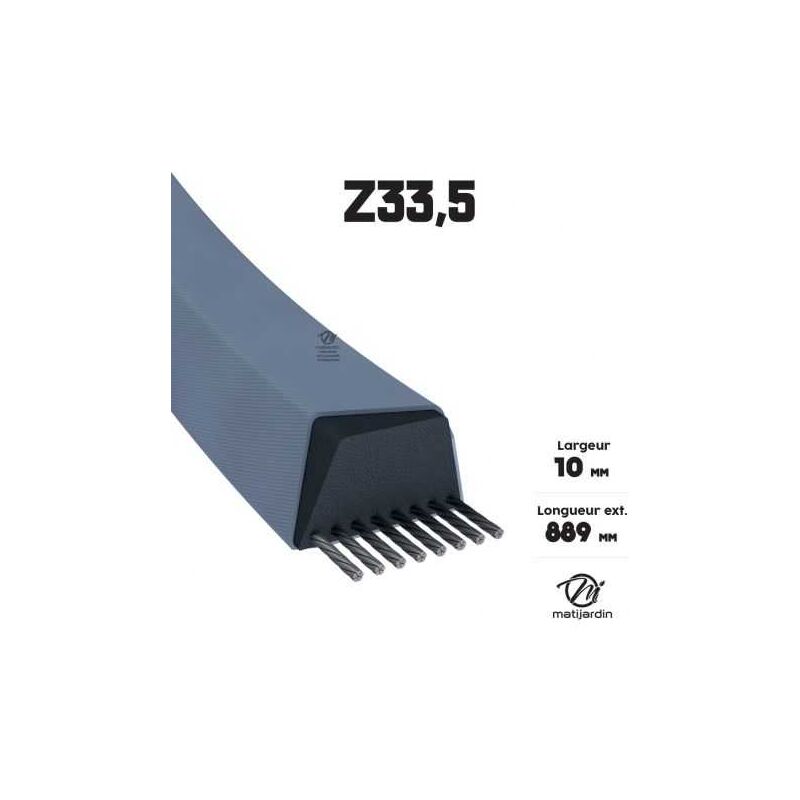Courroie Tondeuse Trapézoïdale Z30,5 – 10 Mm X 813 Mm – Pièce Détachée De Remplacement Pour Tondeuses Autoportées Et Tractées - 4