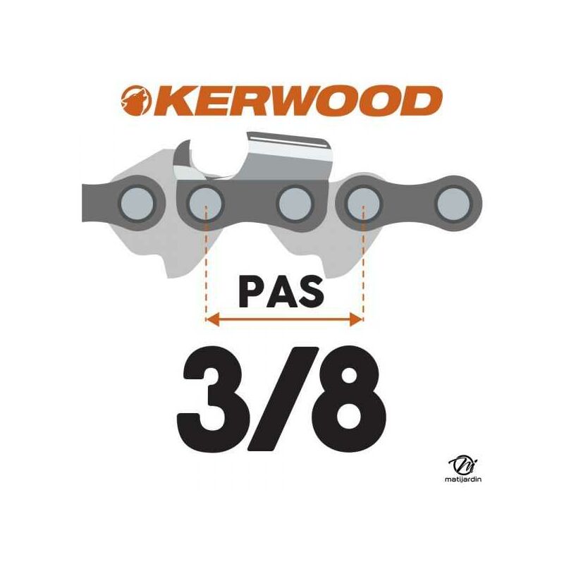 En savoir plus sur le pas de 3/8″ et 3/8″ LP > Kerwood