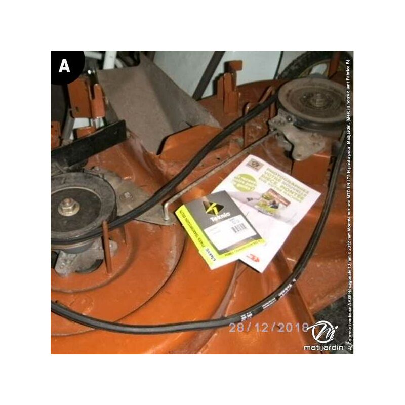 Courroie Remplacement Tondeuse Courroie PJ437/172J Inventiv - Pièce De Rechange Pour Tondeuses à Gazon Transmission Tondeuse Gazon E1637P