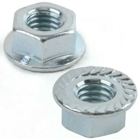 Ecrou lisse avec embase pour guide tronçonneuse Ø 8 mm par 10