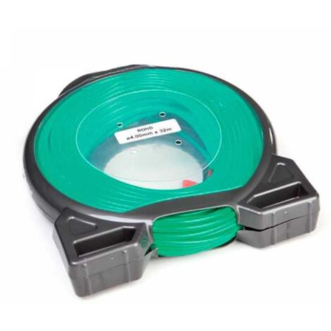 Fil débroussailleuse nylon 4 mm x 32 m rond vert (1/3)