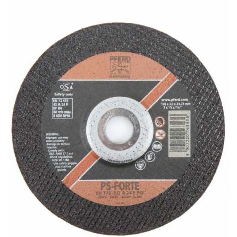 Disques à découper des métaux Pferd. Ø 178 mm. Al 22,2 mm. Ep 2 mm (1/4)