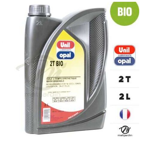 Huile Moteur 2 Temps Unil Opal – 1 Litre Pour Tronçonneuse, Débroussailleuse, Tondeuse
