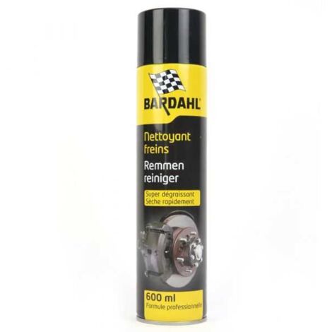 Bardahl – Nettoyant dégraissant freins 600 ml – Élimine huile, graisse, goudron – Sèche rapidement sans traces – Formulation sans chlore