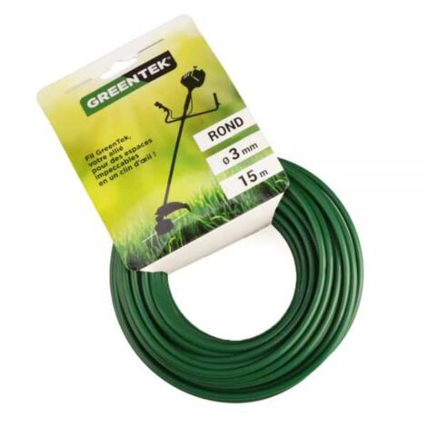 Fil débroussailleuse Greentek rond 3 mm x 15 m (1/4)