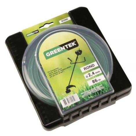 Fil débroussailleuse Greentek rond 2,4 mm x 86 m sous blister (1/4)