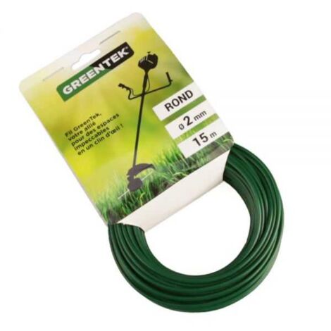 Fil débroussailleuse Greentek rond 2 mm x 15 m (1/4)