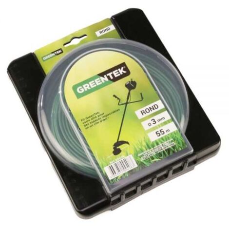 Fil débroussailleuse Greentek rond 3 mm x 55 m sous blister (1/4)