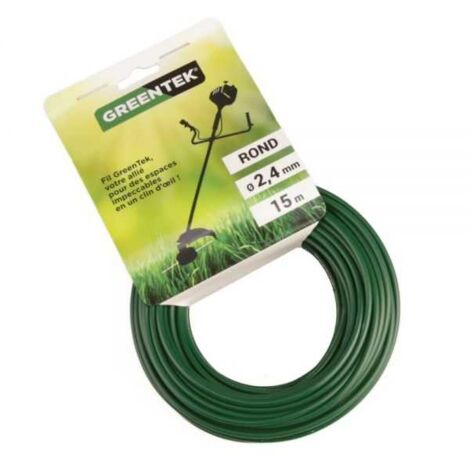 Fil débroussailleuse Greentek rond 2,4 mm x 15 m (1/4)