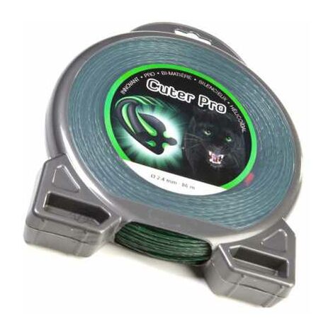 Fil nylon Cuter'Pro 2,4 mm x 86 m. Hélicoïdal. Blister. Fil débroussailleuse (1/5)