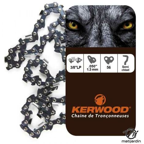 Kit Kerwood guide + chaîne tronçonneuse 40 cm, 3/8LP 1,3 mm. 55