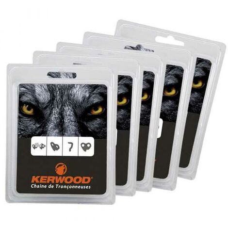 Chaînes tronçonneuses Kerwood x5. 72 maillons 3/8". 1,6 mm (1/5)