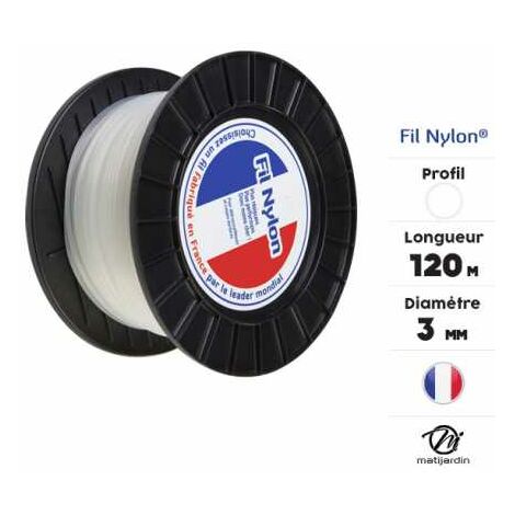 Bobine De Fil Nylon Blanc Transparent 0.2mm - 125 Mètres - Réf. 8741140010277 - Neuf