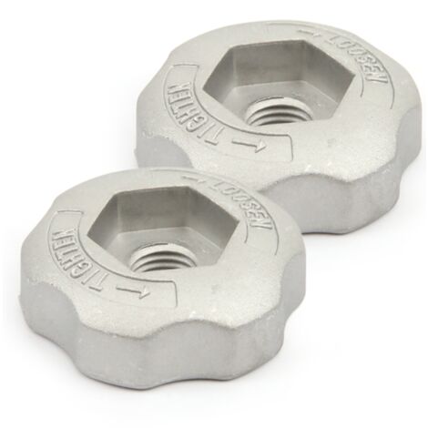 Ecrou de serrage pour tête débroussailleuse 2 fils nylon par 2 (1/5)